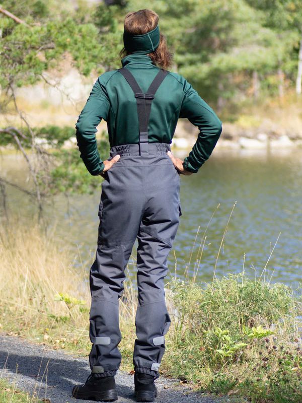 Byge Overtrekksbukse med seler Grå Dame