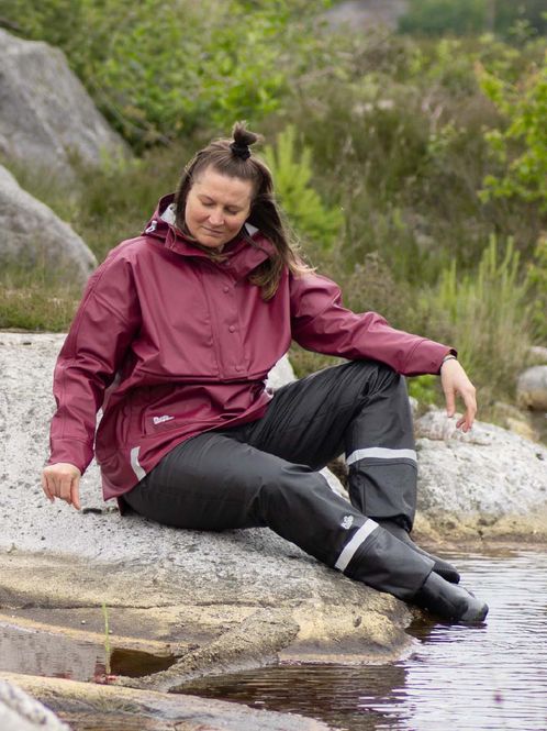 Hovedbilde Regnponcho og Bukse Rododendron/Svart Dame Kort - Pakketilbud