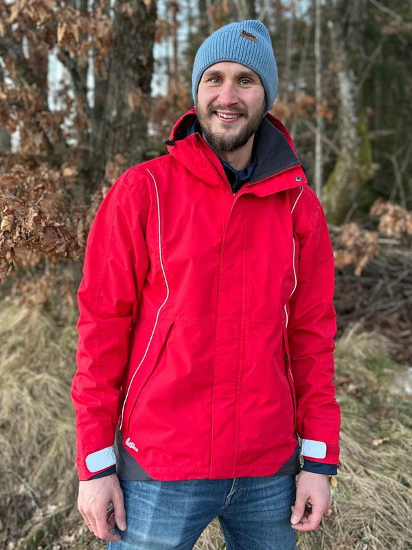 Hoppin Allværsjakke Rød Herre