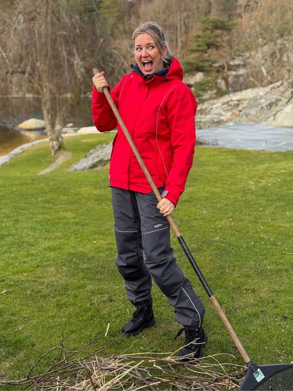 Skalldress Rød/Grå Dame - 2 deler