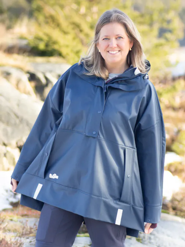 Robust PU Regnponcho Marine Dame