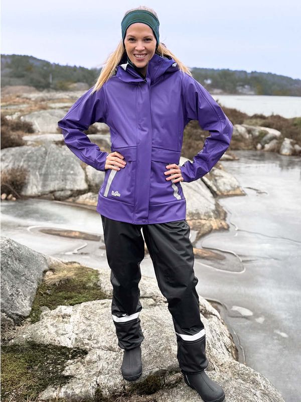 Regntøy Lilla og Svart Dame - Pakketilbud