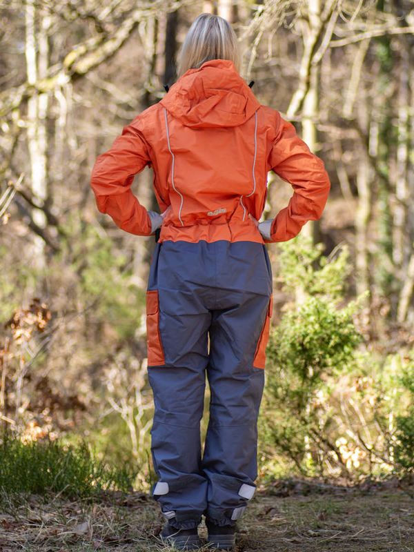 Allværsdressen Brent Orange/Grå - Kjeledress til Dame