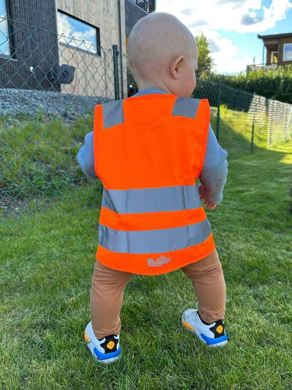 Refleksvest Glidelås - Barn orange