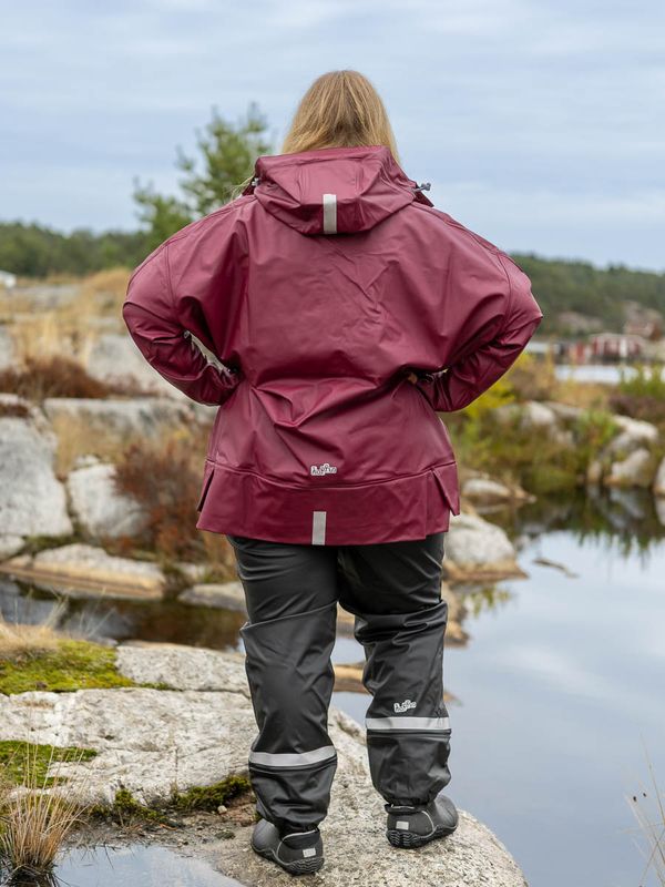 Regnponcho og Bukse Rododendron/Svart Dame Kort - Pakketilbud