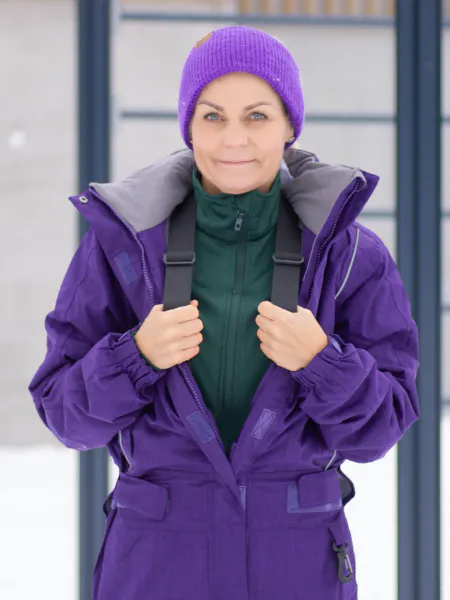 Hovedbilde Varmedress Mørk Lilla Dame + seler - Pakketilbud