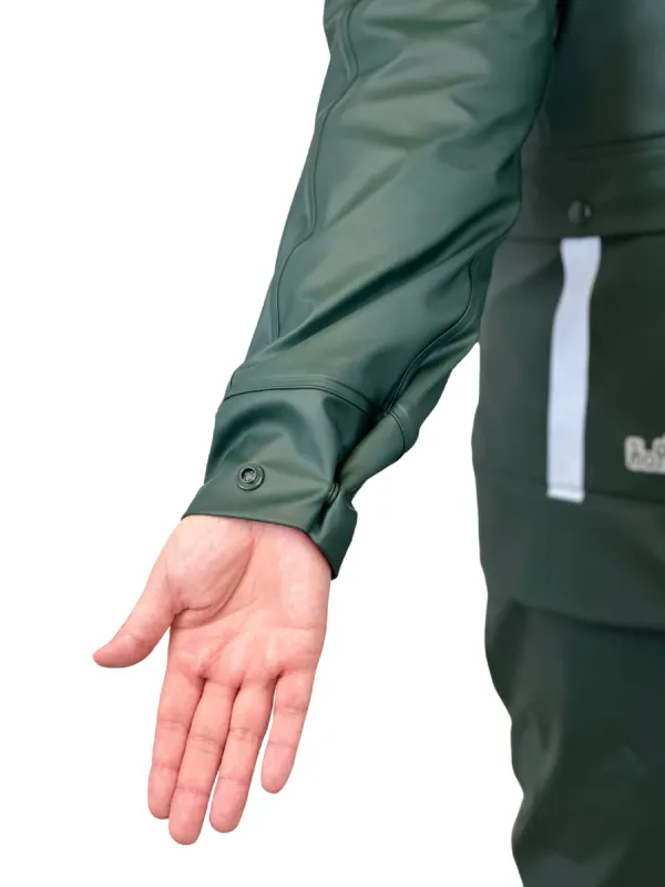 Storm Fóret PU Regnjakke Mørk Grønn Dame