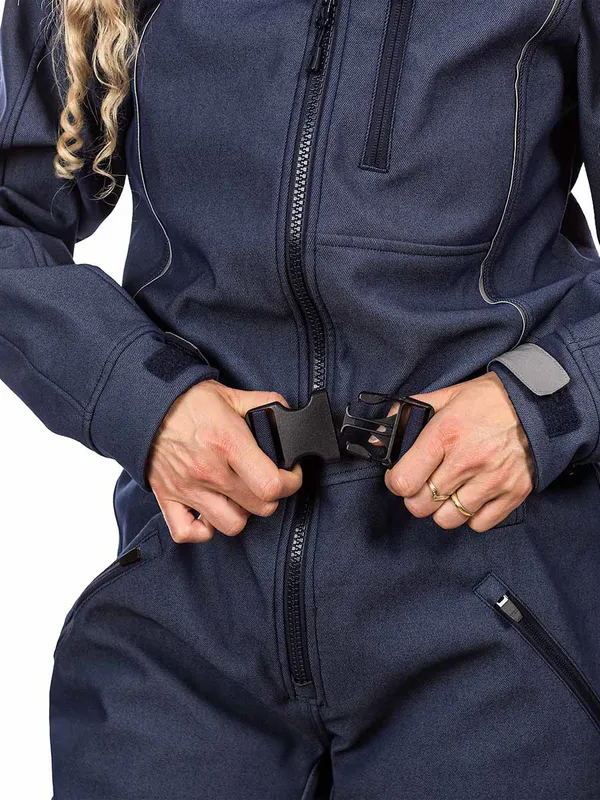 Bever Softshelldress Denim Blå Dame